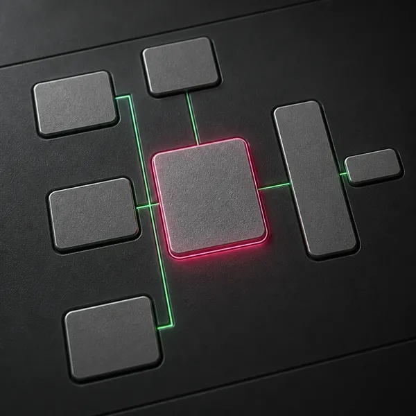 AI systems review core with connected modules and an approval gate